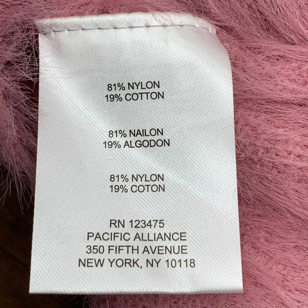 Ellen Tracy Long Sleeve Fuzzy Knit Pullover Sweater Dusty Rose Pink Cozy Soft M‎